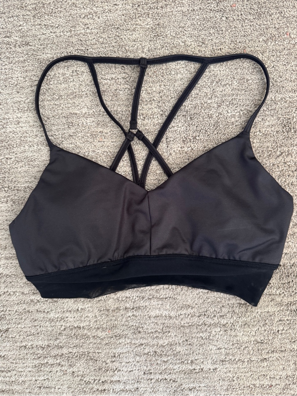 Alo Yoga Black Strappy Sports Bra - M